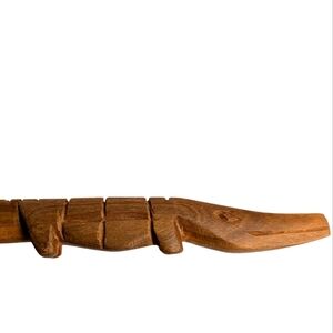 CROCODILE Letter Opener Vintage Hand Carved Kenyan Wooden